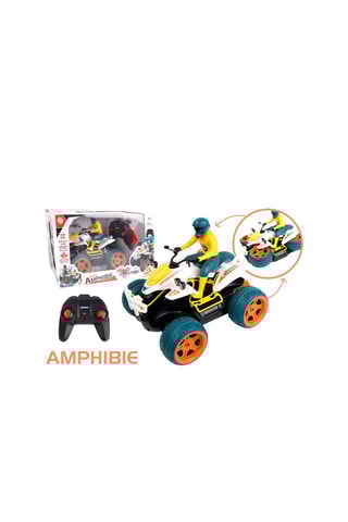 Veículo anfíbio telecomandado   Amarelo, azul e vermelho - A partir dos 6 anos