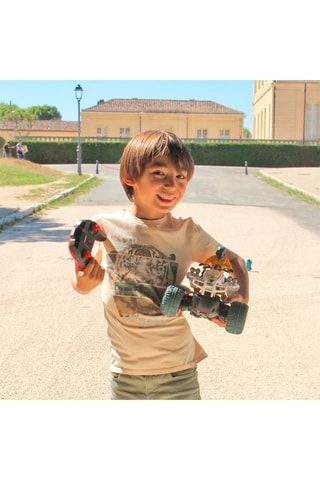 Veículo anfíbio telecomandado   Amarelo, azul e vermelho - A partir dos 6 anos