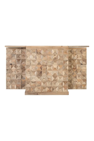 Meuble bar pliable 2 portes en manguier - 104 x 104 x 50 cm