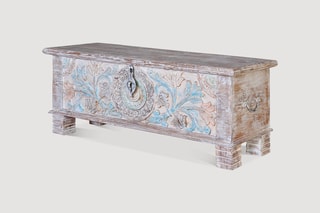 Coffre - Blanc et bleu