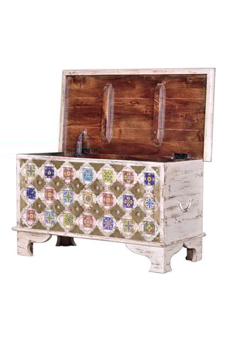 Coffre - Blanc et doré