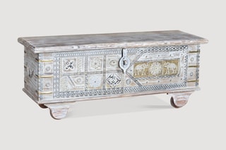 Coffre - Blanc et doré