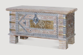 Coffre - Blanc et doré