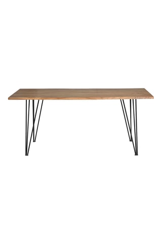 Table à manger - Naturel et noir