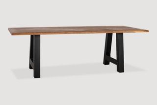 Table à manger -  Naturel et noir