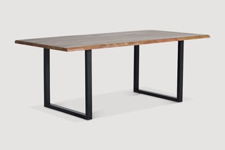 Table à manger - Naturel et noir