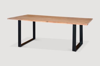 Table à manger - Naturel et noir