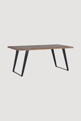 Table à manger - Naturel et noir