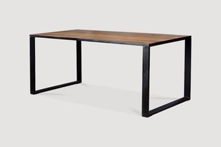 Table à manger - Naturel et noir