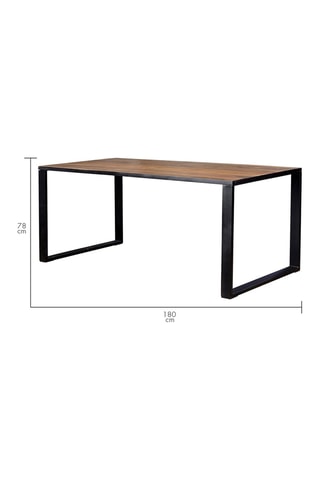 Table à manger - Naturel et noir