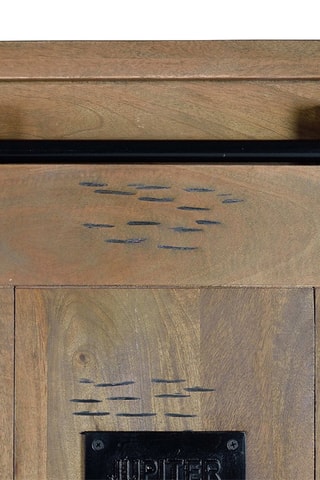 Armoire 4 portes - Naturel et noir