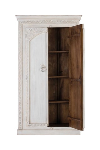 Armoire 2 portes - Blanc vieilli