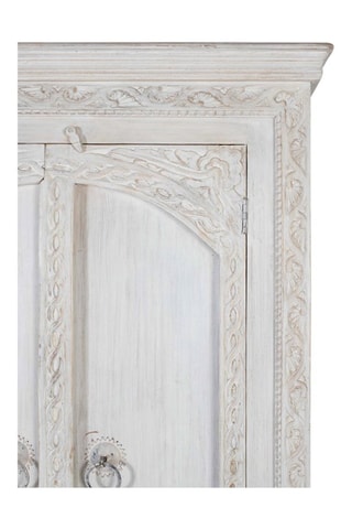 Armoire 2 portes - Blanc vieilli