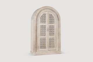 Armoire 2 portes - Blanc décapé