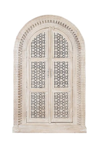 Armoire 2 portes - Blanc décapé