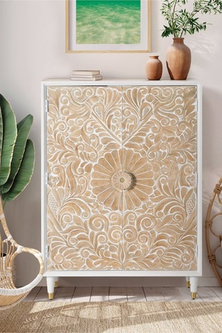 Armoire 2 portes - Blanc et naturel