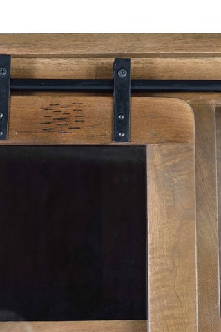 Armoire 4 portes - Naturel et noir