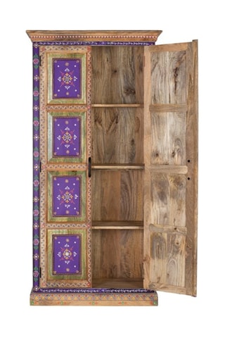 Armoire 2 portes - Naturel et violet