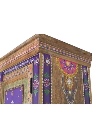 Armoire 2 portes - Naturel et violet