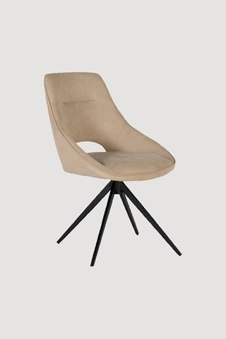2 chaises pivotantes - Beige et noir