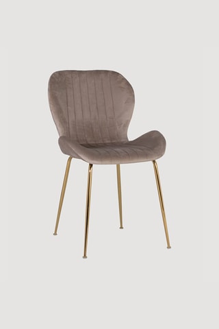 2 chaises - Gris clair et doré