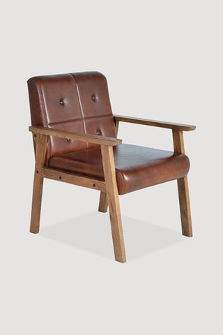 Fauteuil - Marron et naturel