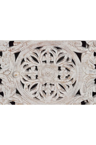 Meuble TV 2 portes - Blanc et naturel