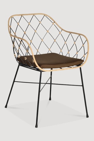 2 fauteuils - Naturel et noir