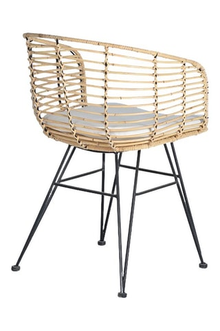 2 fauteuils - Naturel et noir