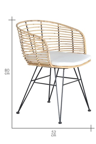 2 fauteuils - Naturel et noir