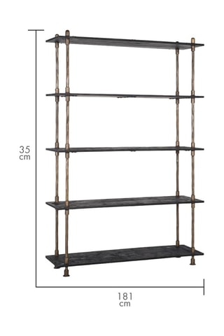 Bibliothèque en bois - 181 x 120 x 35 cm