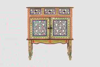 Console 2 portes en manguier - 90 x 103 x 38 cm