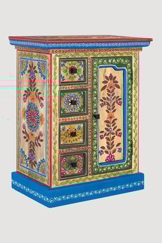 Commode 1 porte en manguier - 58 x 72 x 35 cm