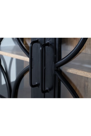 Vitrine 4 portes en bois de manguier - 100 x 200 x 40 cm