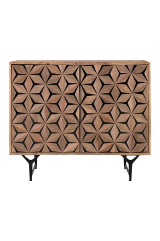 Buffet 9 tiroirs - Marron et noir