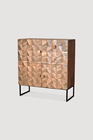 Buffet 3 portes - Naturel et noir