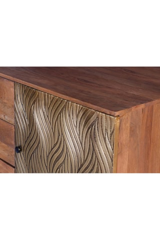 Buffet 2 portes - Naturel et bronze