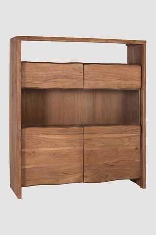 Buffet 4 portes en acacia - 130 x 147 x 45 cm