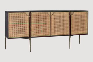 Buffet 4 portes en manguier - 185 x 40 x 87 cm