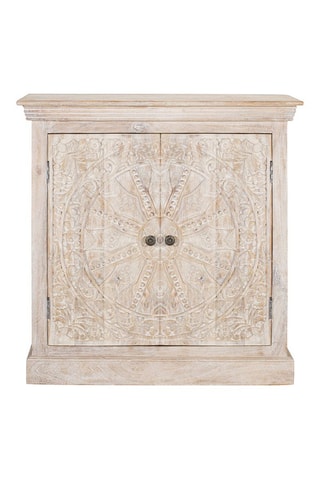 Buffet 2 portes en manguier - 90 x 90 x 40 cm