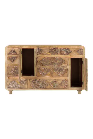Buffet 2 portes en manguier massif - 148 x 90 x 42 cm