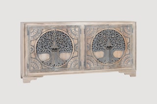 Buffet 4 portes en manguier - 180 x 90 x 40 cm