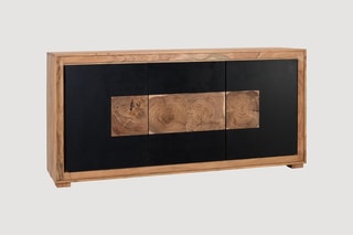 Buffet 3 portes en manguier massif - 190 x 93 x 40 cm