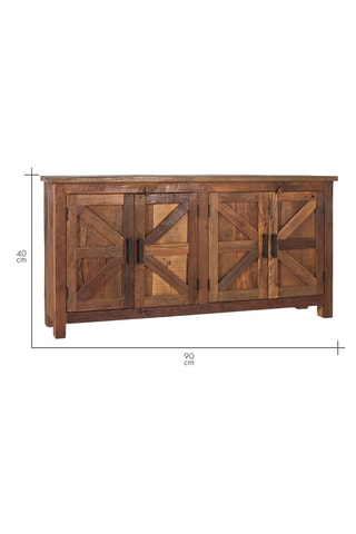 Buffet 4 portes en bois - 180 x 90 x 40 cm