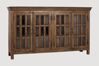 Buffet 4 portes en teck - 188 x 110 x 43 cm