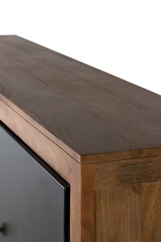 Buffet 2 portes - Naturel et noir