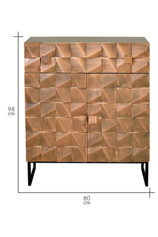 Buffet 2 portes - Naturel et noir