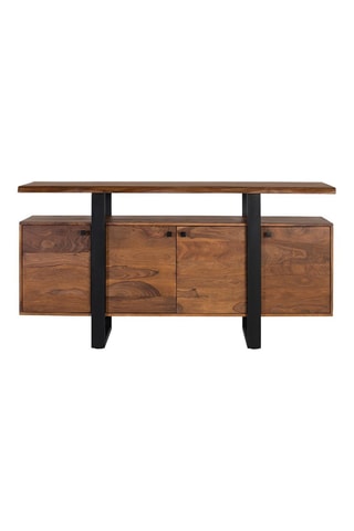 Buffet 4 portes - Naturel et noir