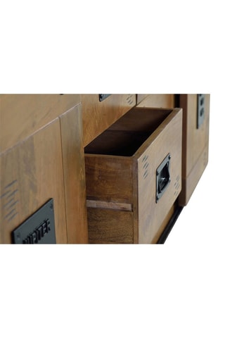 Buffet 2 portes - Naturel et noir