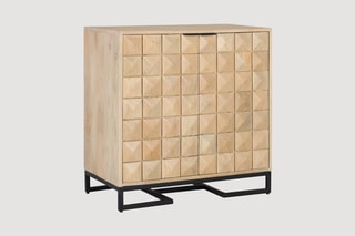 Buffet 2 portes en manguier - 75 x 76 x 40 cm